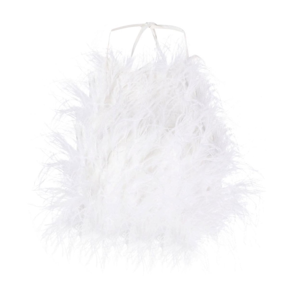 BRAND NEW CULT GAIA WHITE FEATHER TOP